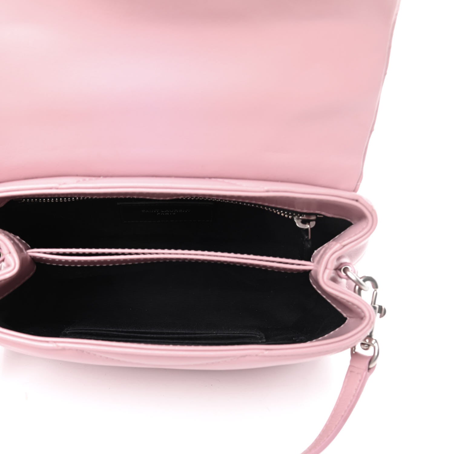 Saint Laurent Calfskin Y Quilted Monogram Toy Loulou Crossbody Bag Tender Pink 5 of 11