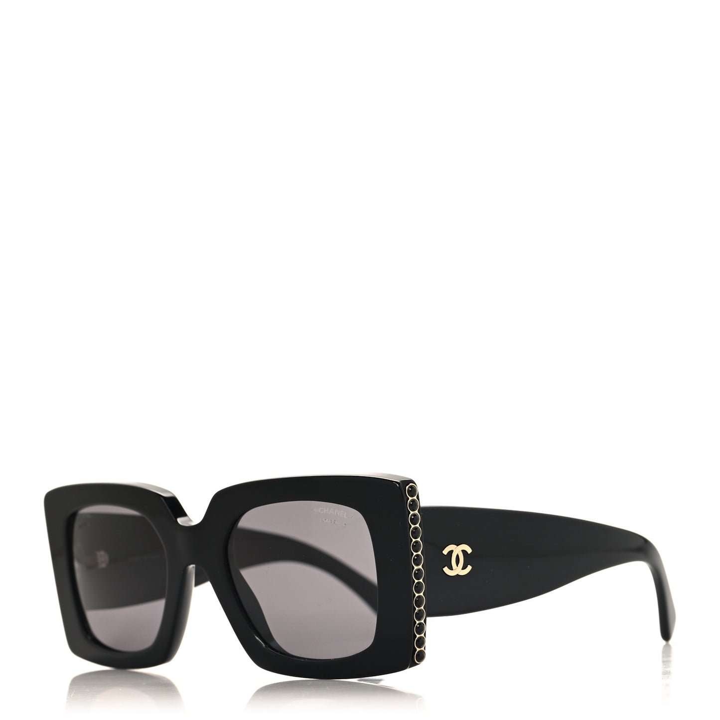 Acetate Rectangle Sunglasses 5480-H Black