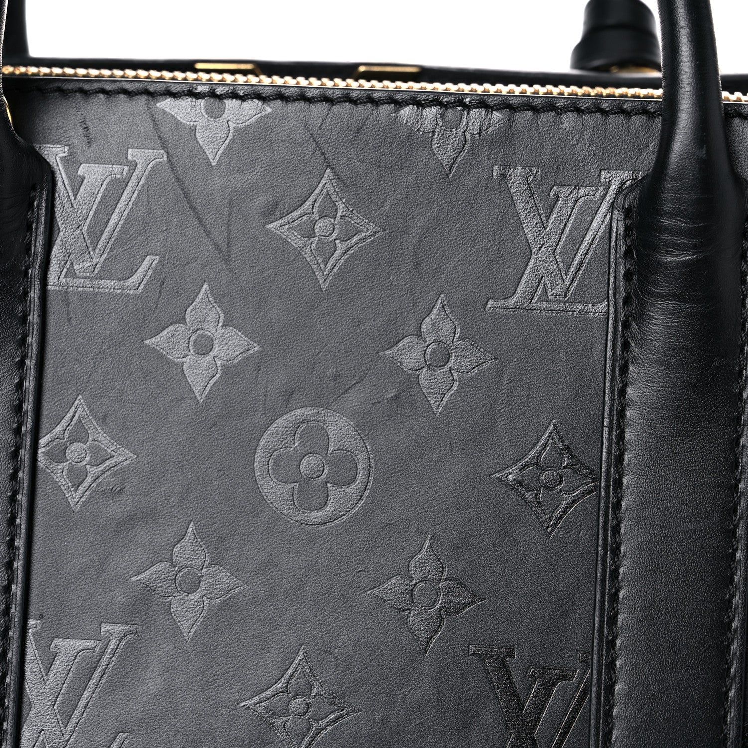 Louis Vuitton Monogram Cuir Plume Very Tote MM Black 40 of 55