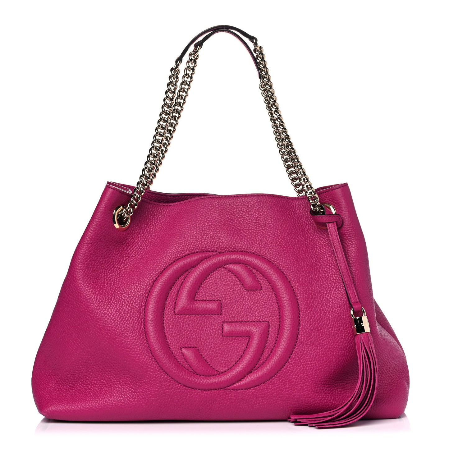 Cellarius Calfskin Medium Soho Chain Shoulder Bag Bright Bouganville