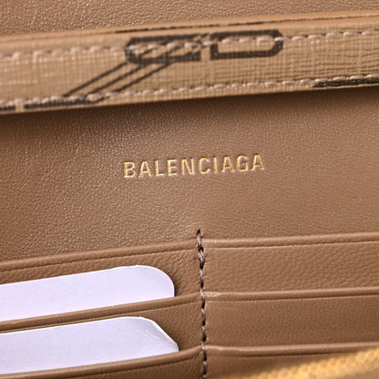 Balenciaga Coated Canvas BB Monogram Hourglass Chain Bag Beige Brown 6 of 9