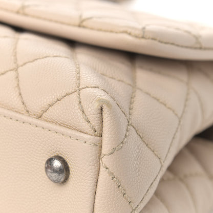 Chanel Caviar Quilted Mini Coco Handle Flap Beige 8 of 11