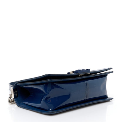 Chanel Patent Calfskin Quilted Medium Plexiglass Boy Flap Navy 4 of 10