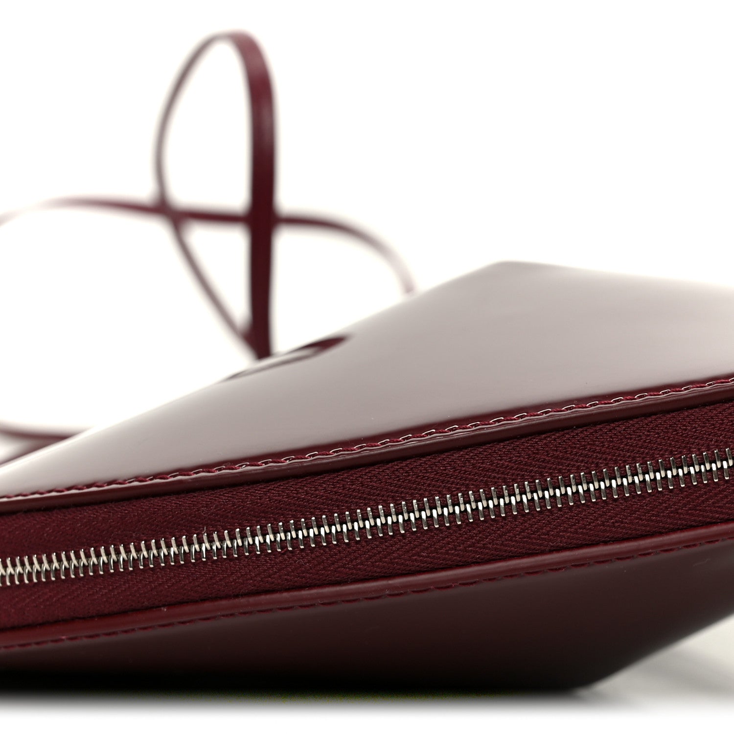 Alaia Patent Calfskin Le Coeur Bag Garnet Red 8 of 9
