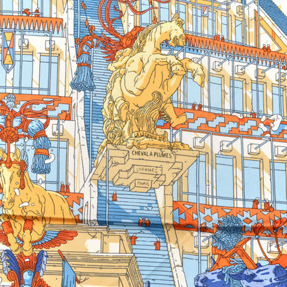 Hermes Silk La Legende Du Cheval A Plumes Scarf 90 2 of 5