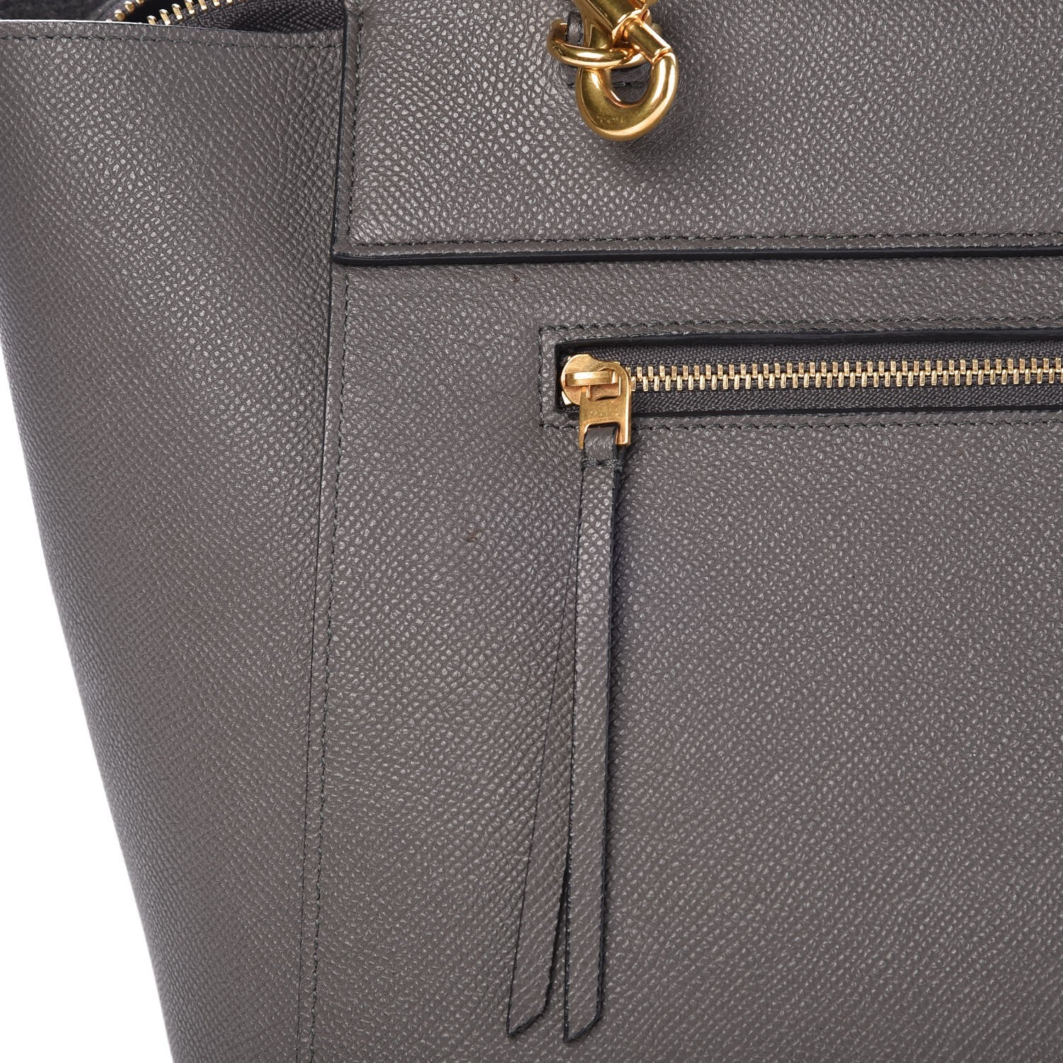 Celine Grained Calfskin Mini Belt Bag Grey 14 of 17
