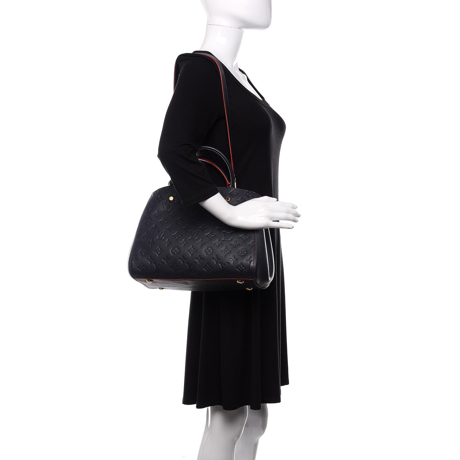 Louis Vuitton Empreinte Montaigne MM Marine Rouge 2 of 11