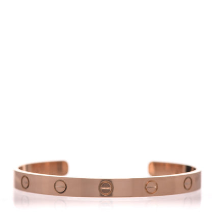 Cartier 18K Pink Gold LOVE Cuff Bracelet 18 1 of 7