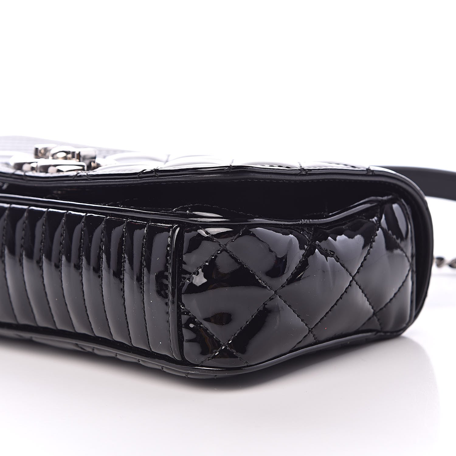 Chanel Patent Quilted Small Coco Boy Flap Black 10 of 12