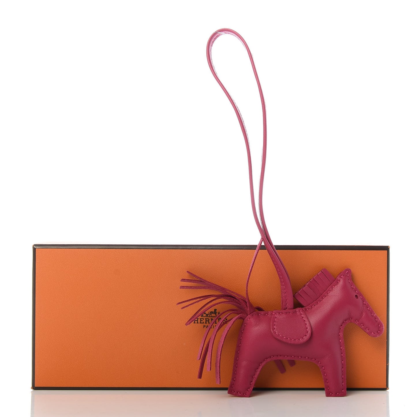Milo Lambskin Grigri Rodeo Horse Bag Charm PM Rose Mexico