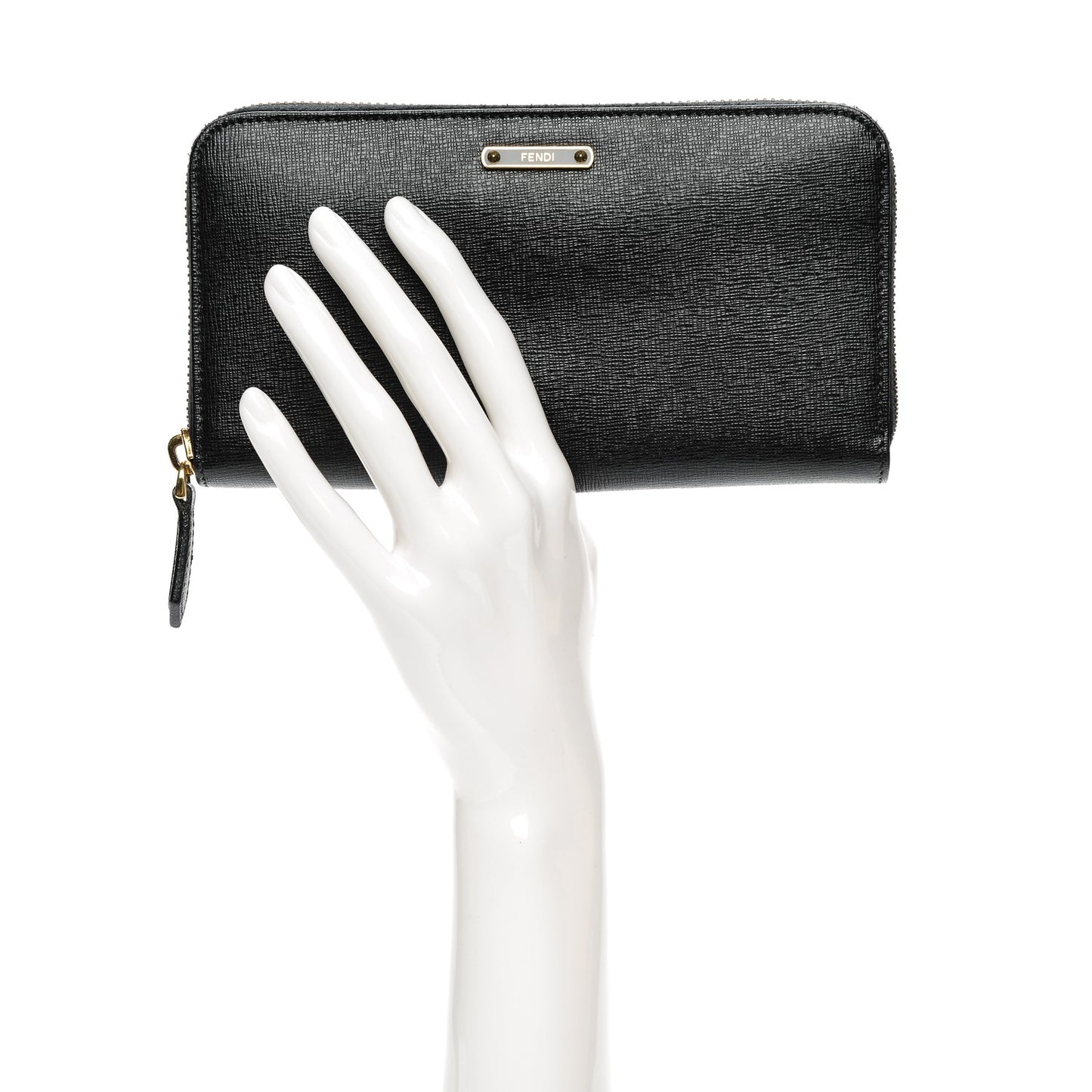 Vitello Elite Zip Around Wallet Black