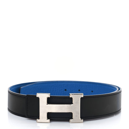 Hermes Swift Togo 32mm H Belt 80 32 Bleu Zanzibar Black 1 of 4