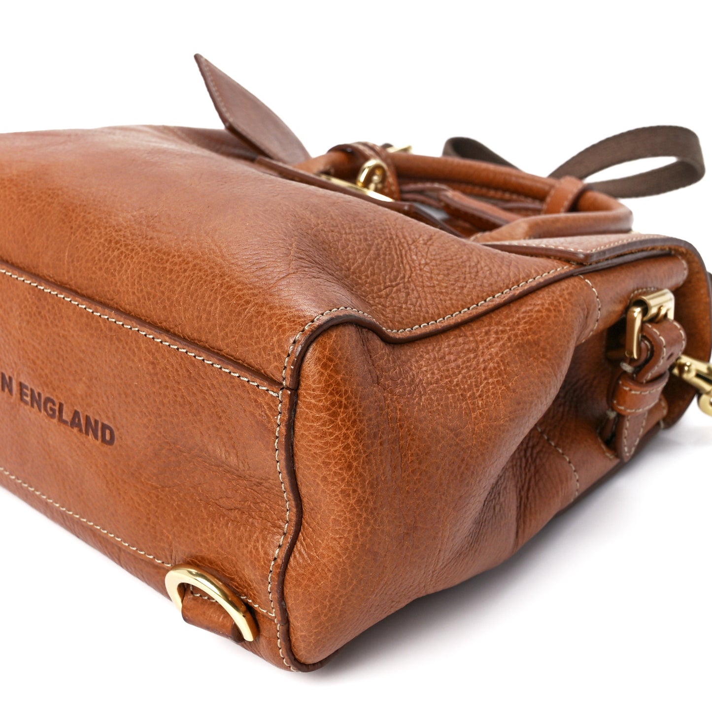 Natural Leather Cara Delevigne Convertible Satchel Oak