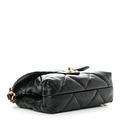 Chanel Lambskin Quilted Small Chain Top Handle Flap Black 4 of 11
