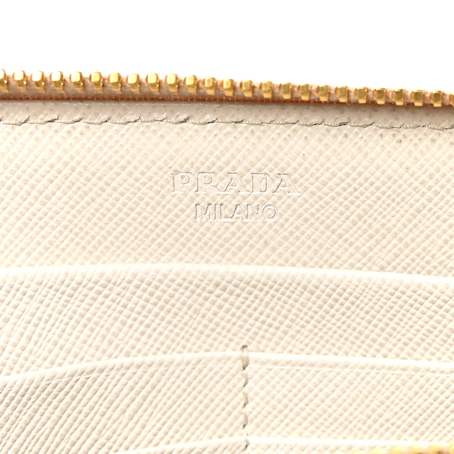 Saffiano Metal Zip Around Wallet Cera