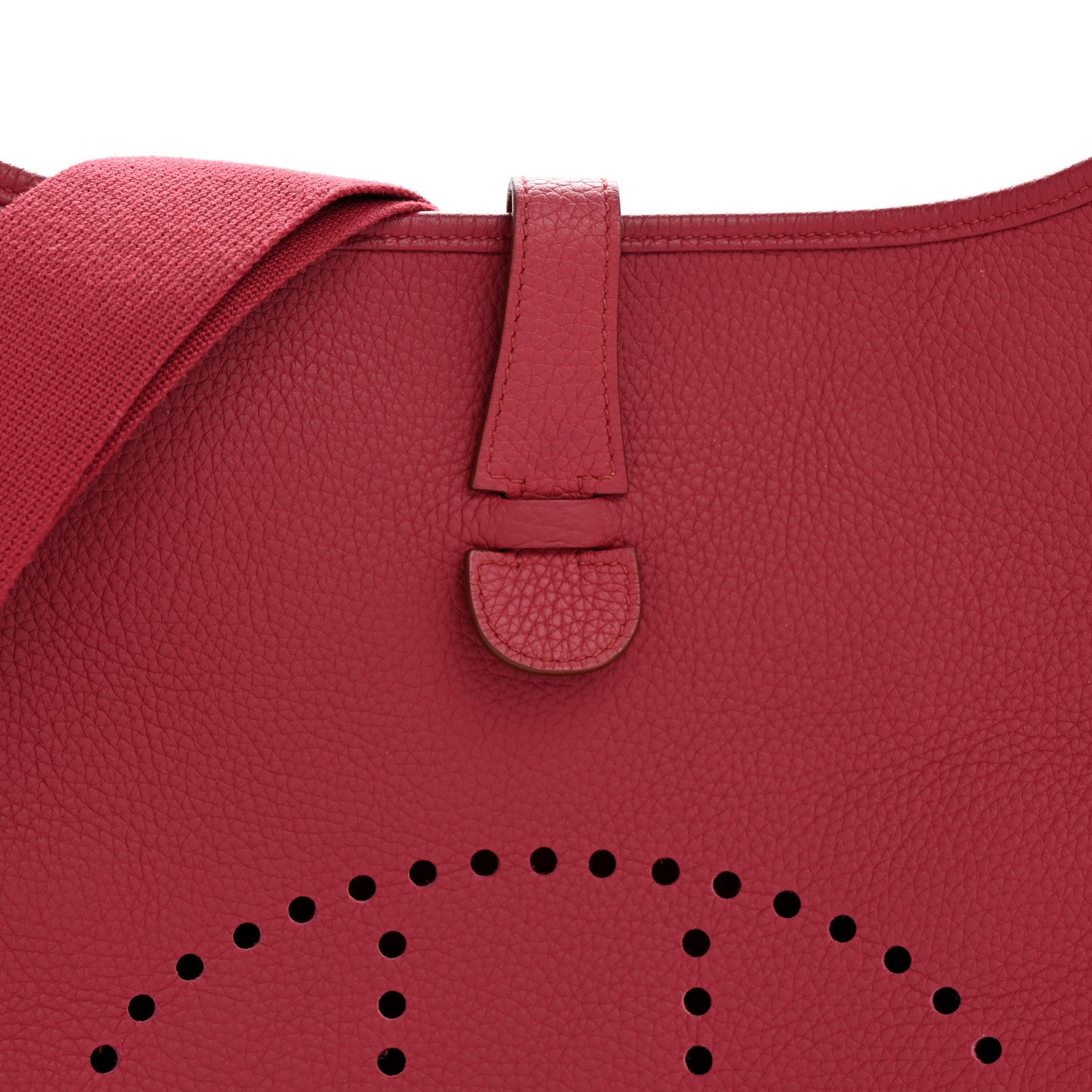Hermes Taurillon Clemence Evelyne III GM Rouge Garance 8 of 12