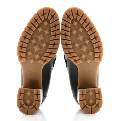 Hermes Calfskin Womens Foch 60 Pump 38 Black 5 of 11