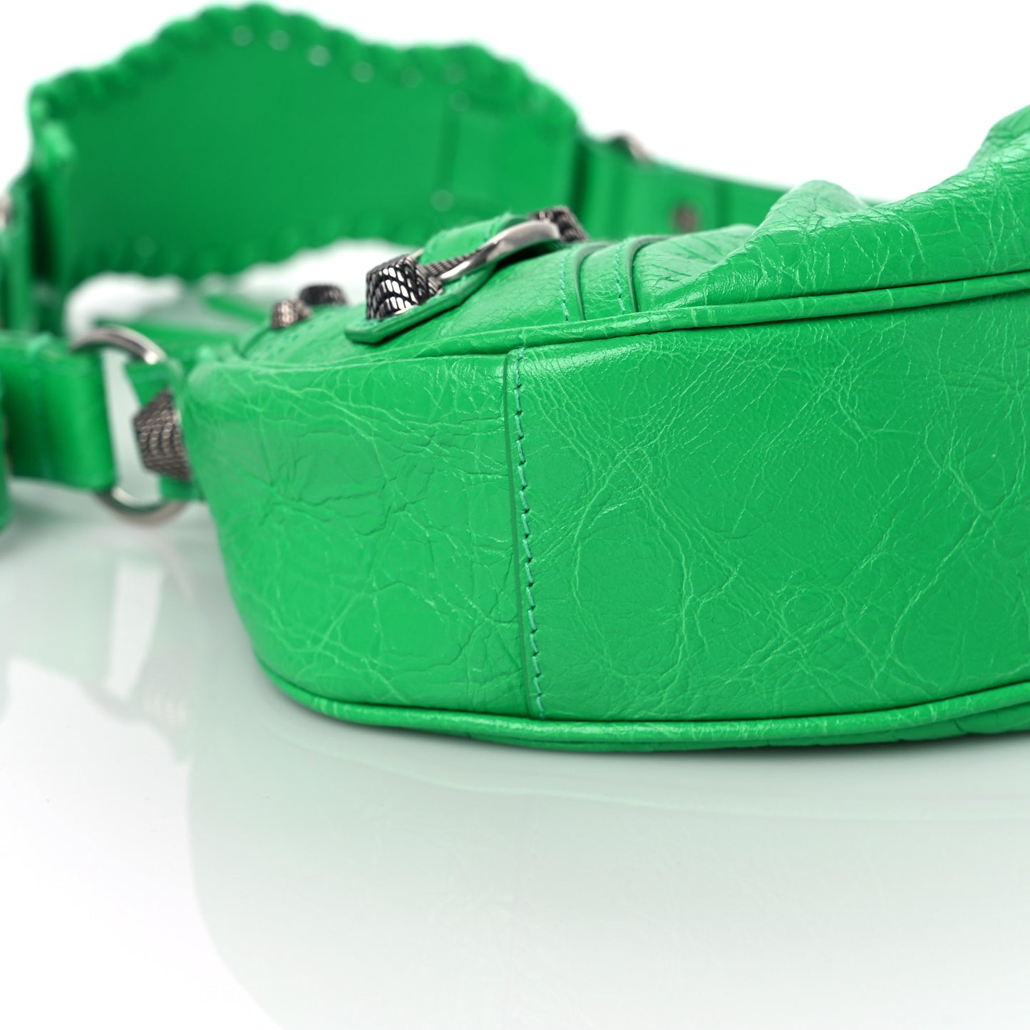 Agneau Arena Le Cagole Shoulder Bag XS Vivid Green