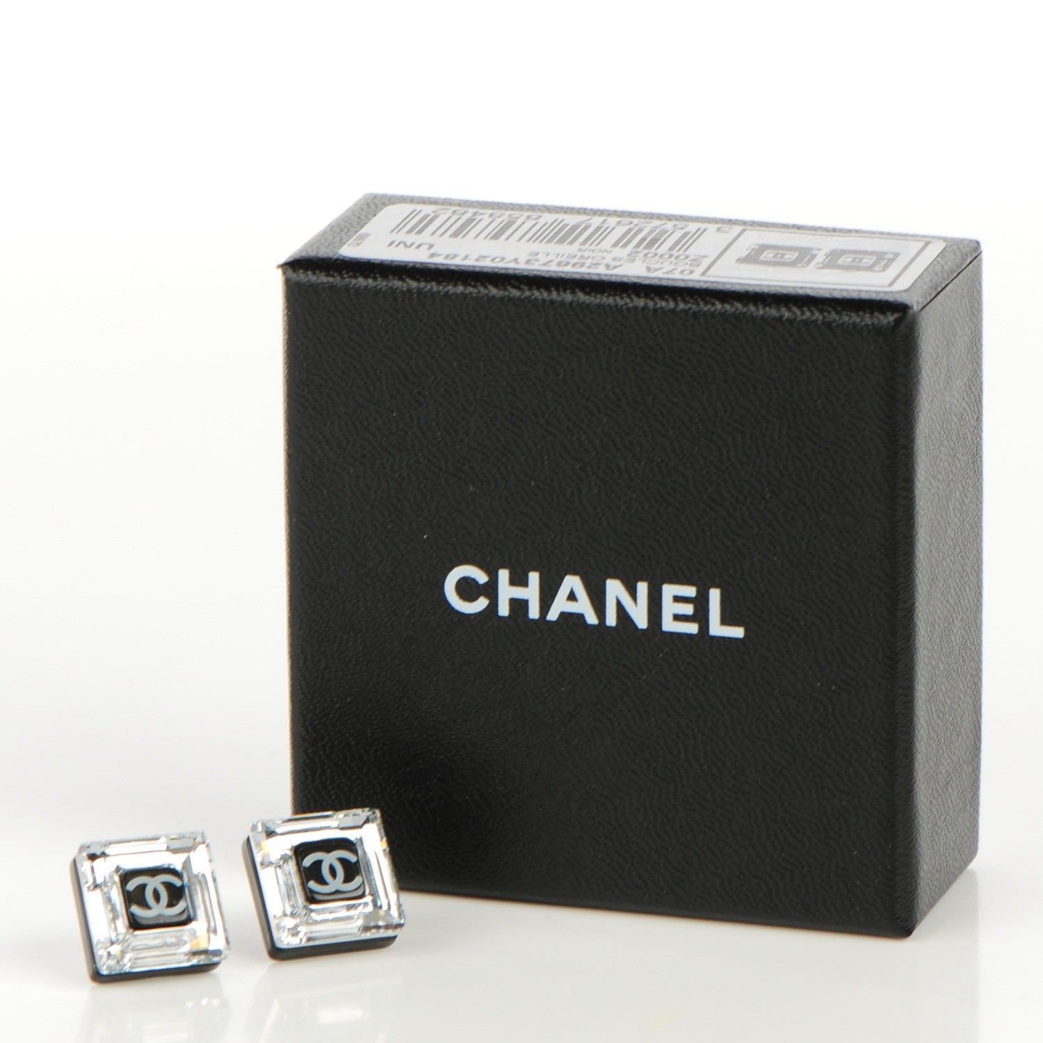Chanel Crystal CC Square Charm Earrings 6 of 6