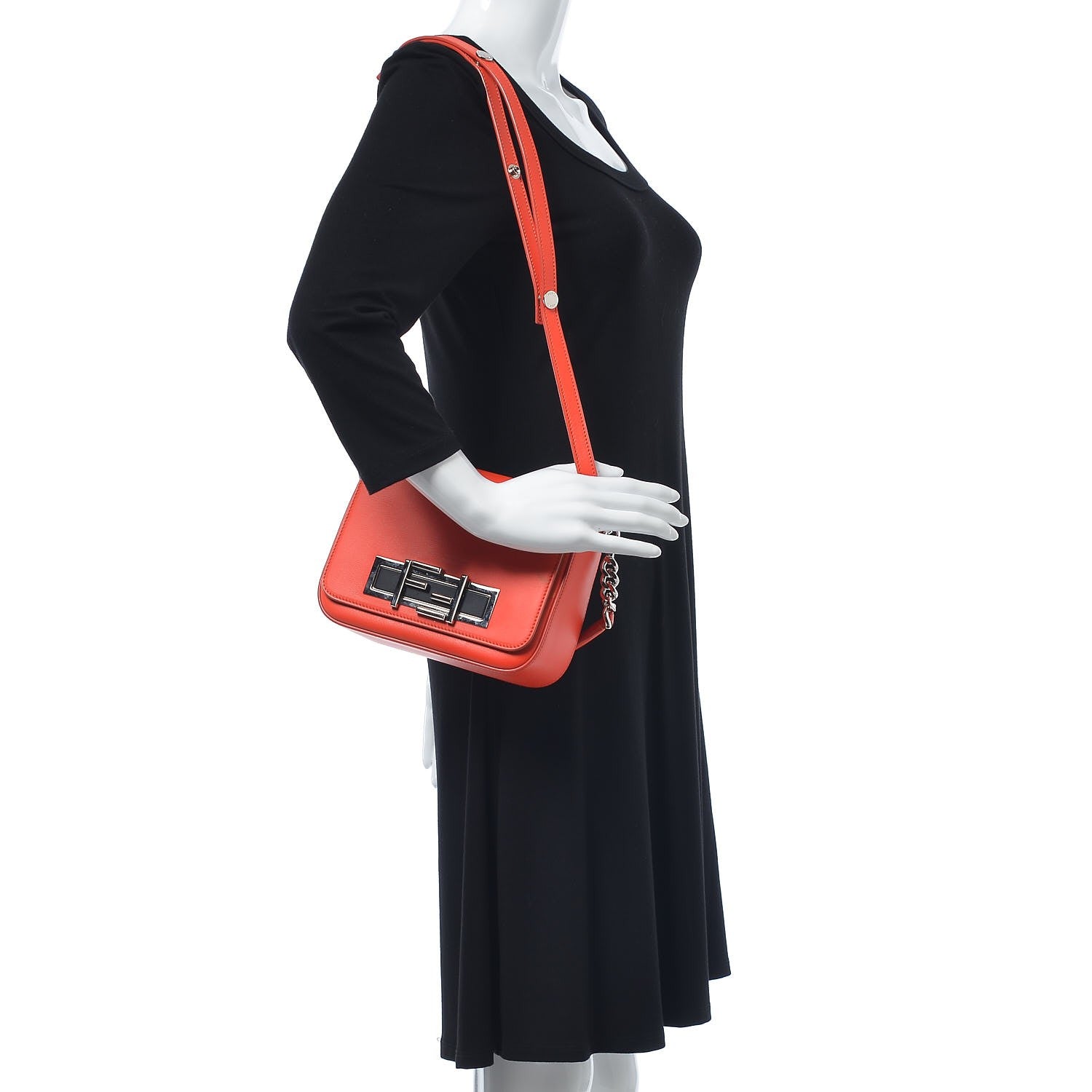 Fendi Smooth Calfskin 3Baguette Shoulder Bag Papavero 2 of 10