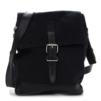 Saint Laurent Canvas Mens Messenger Crossbody Flap Black 1 of 11