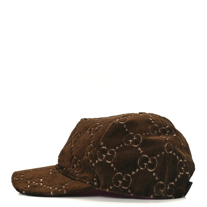 Gucci Velvet GG Monogram Baseball Hat M Brown 3 of 8