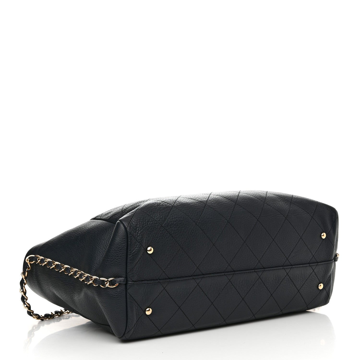Chanel Bullskin Stitched Large Shopping Bag Black 4 of 11