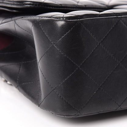 Chanel Lambskin Quilted Jumbo Double Flap Black 10 of 12