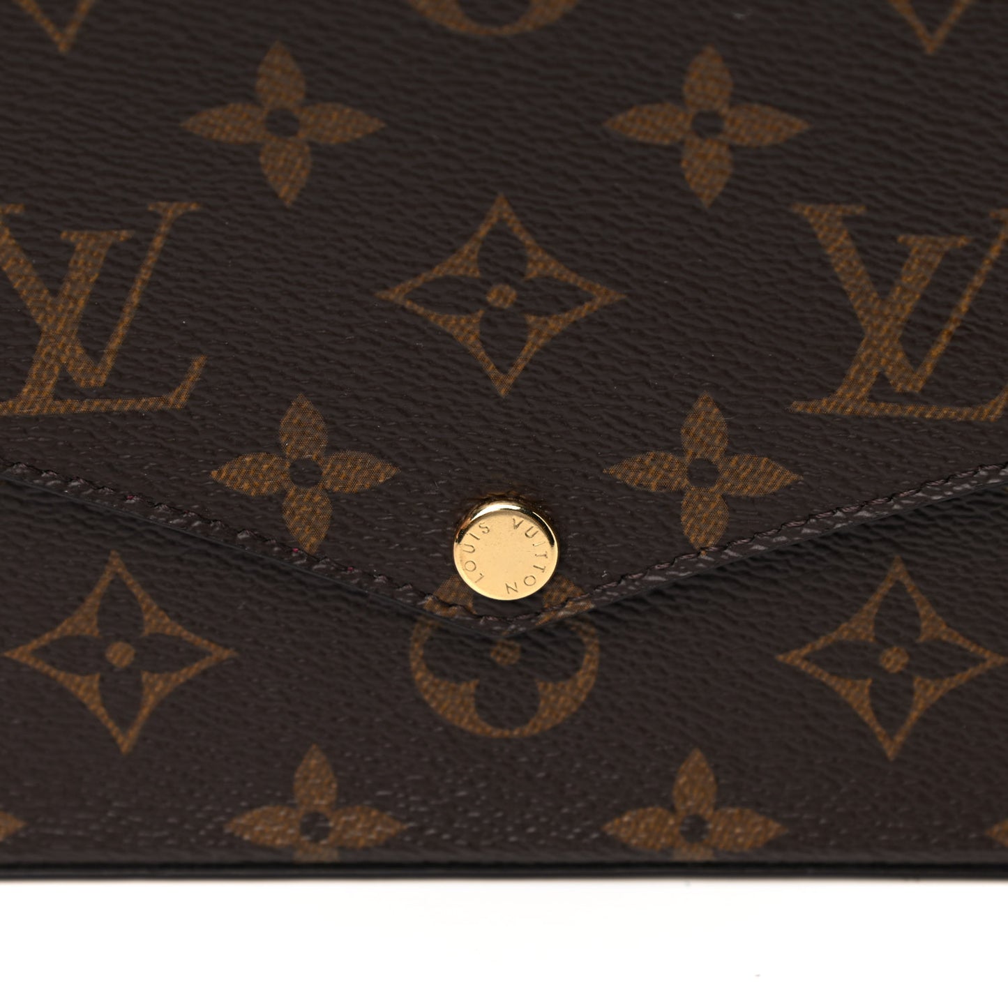 Monogram Pochette Felicie Chain Wallet Fuchsia