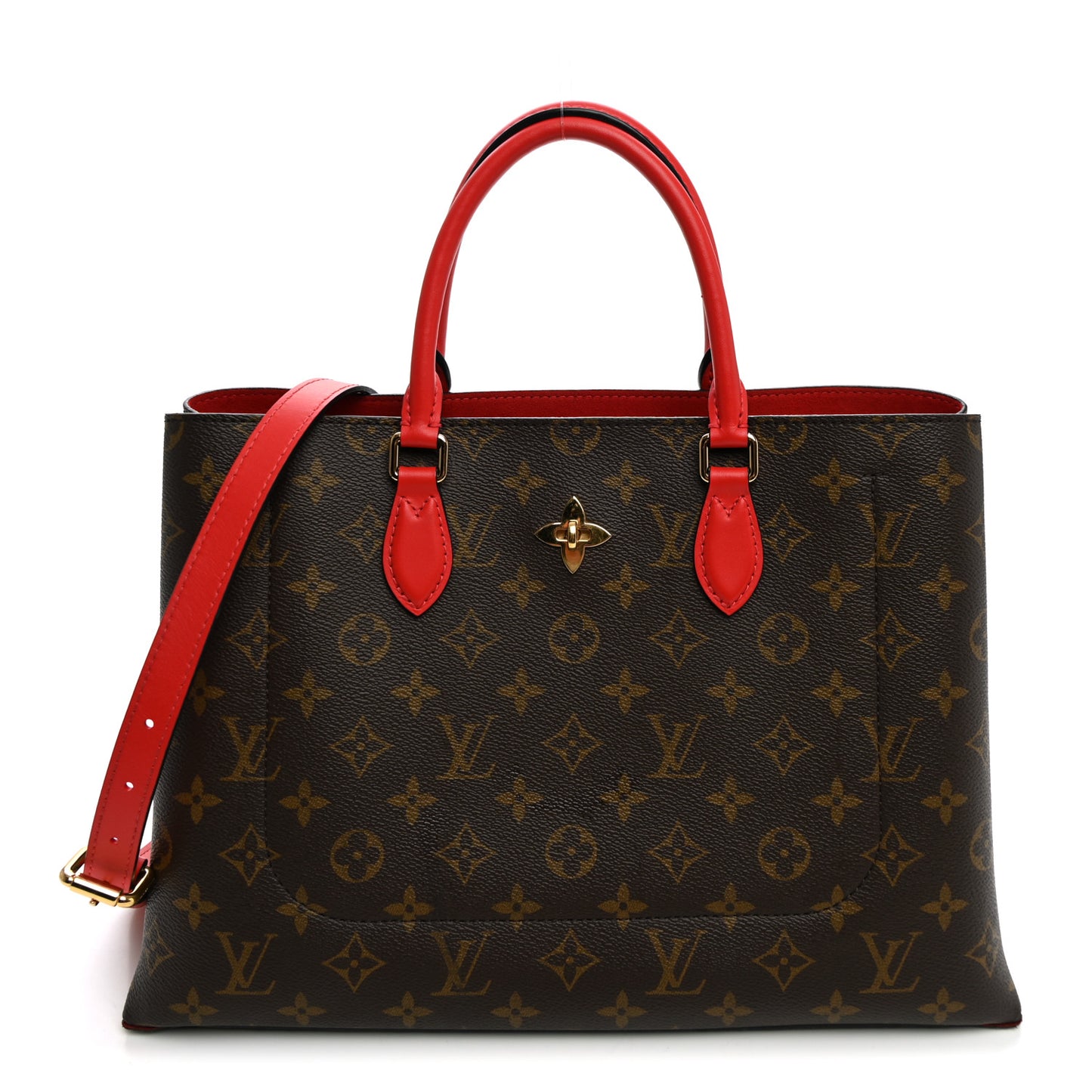Monogram Flower Tote Coquelicot