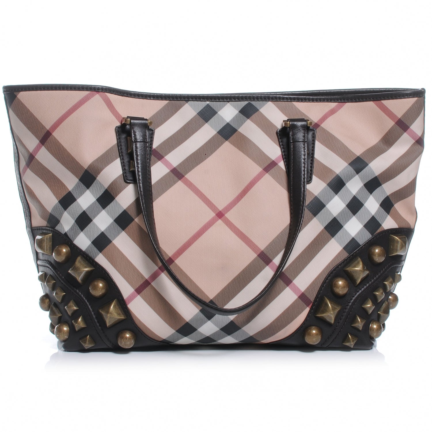 Burberry Nova Check Mega Stud Nickie Tote 1 of 8
