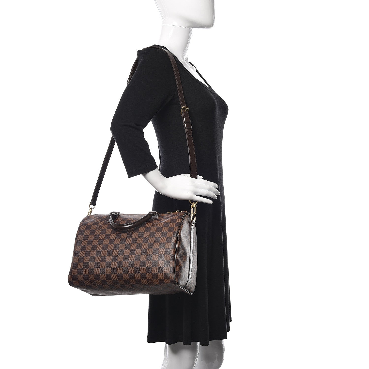 Louis Vuitton Damier Ebene Speedy Bandouliere 30 2 of 10