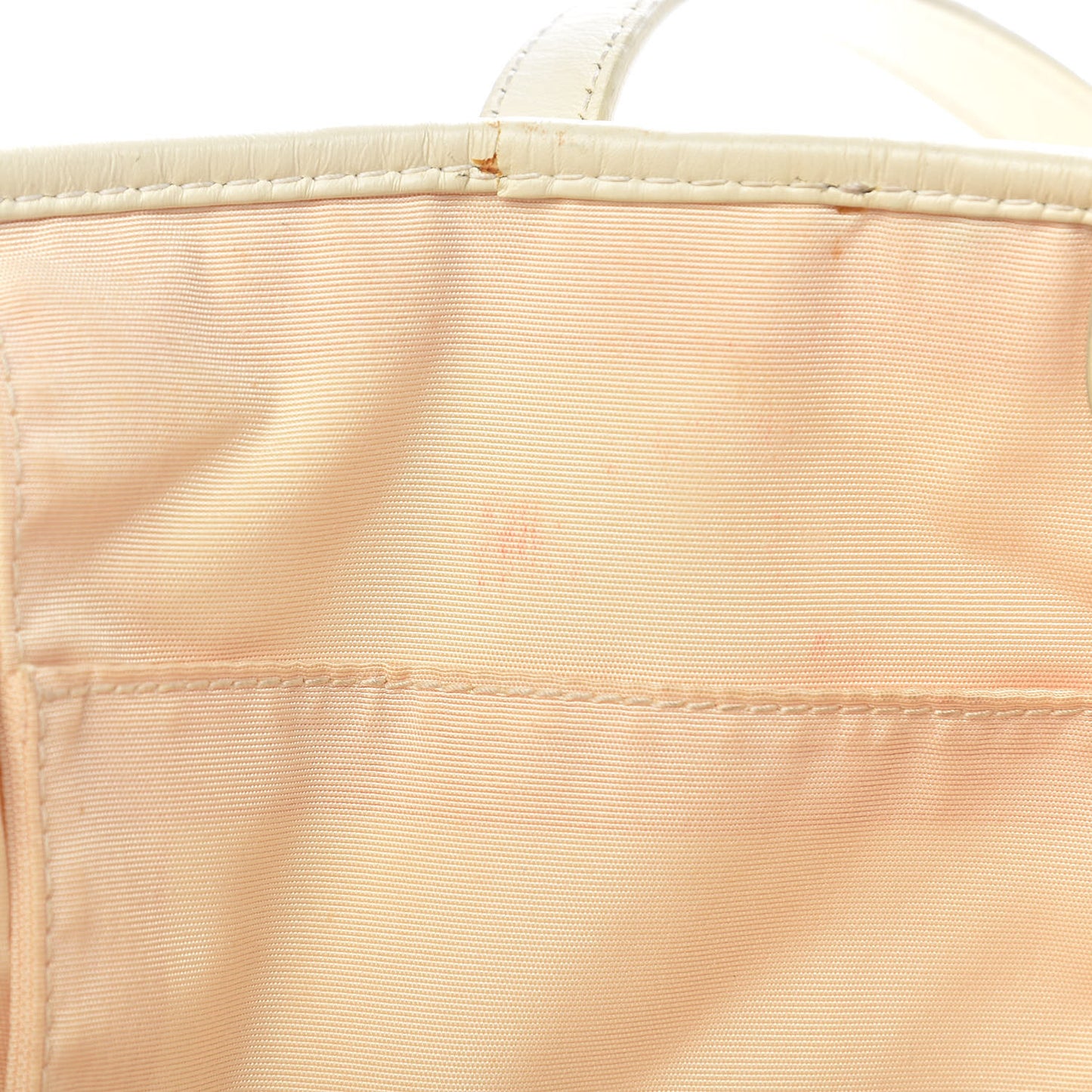 Coated Canvas Cannage Small Panarea Tote White