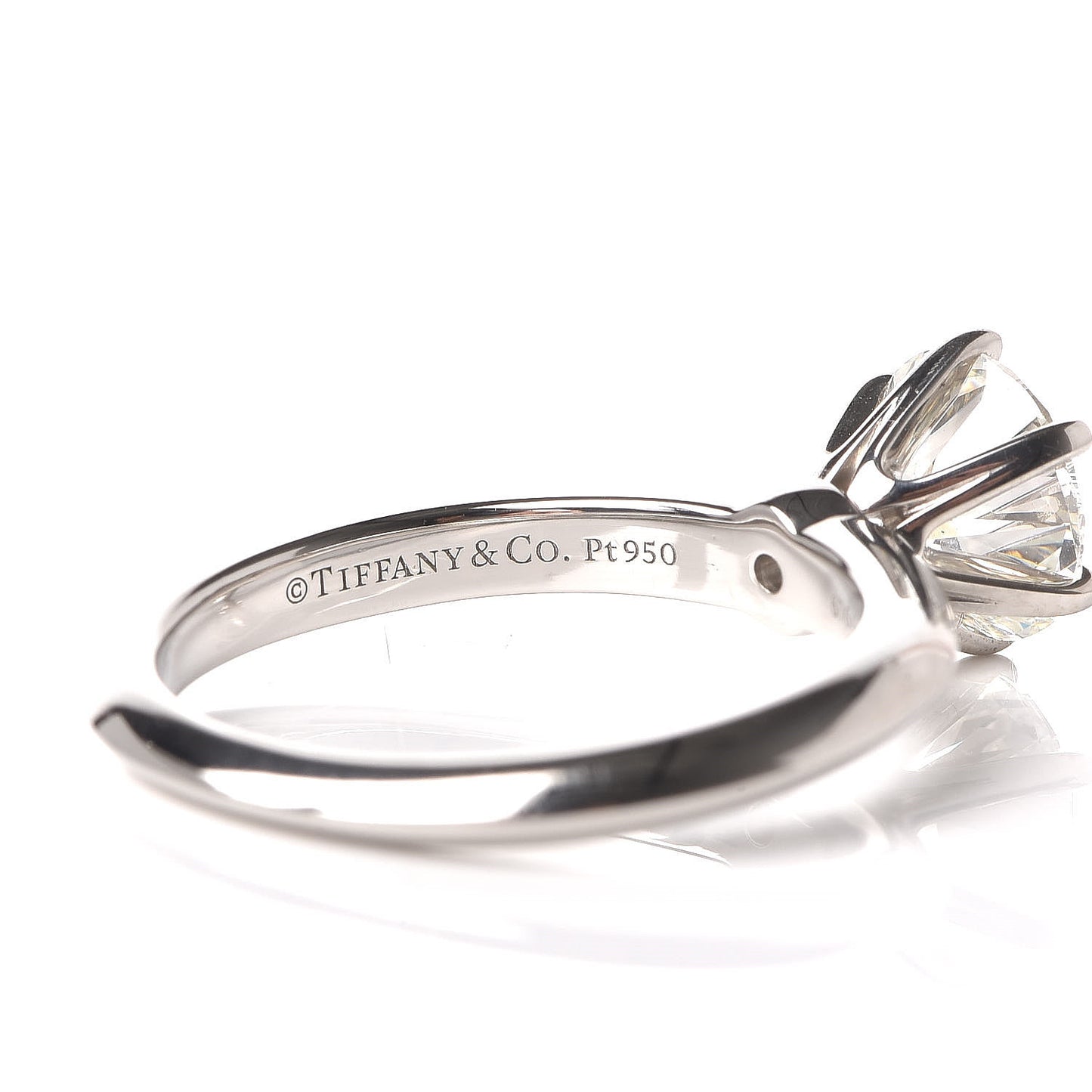 Platinum Diamond 1.29ct Solitaire Engagement Ring 49 5