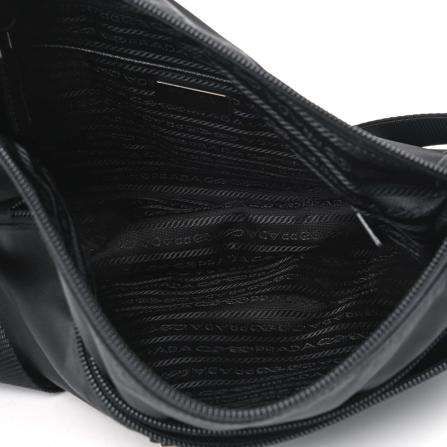 Prada Tessuto Nylon Messenger Bag Black 4 of 6