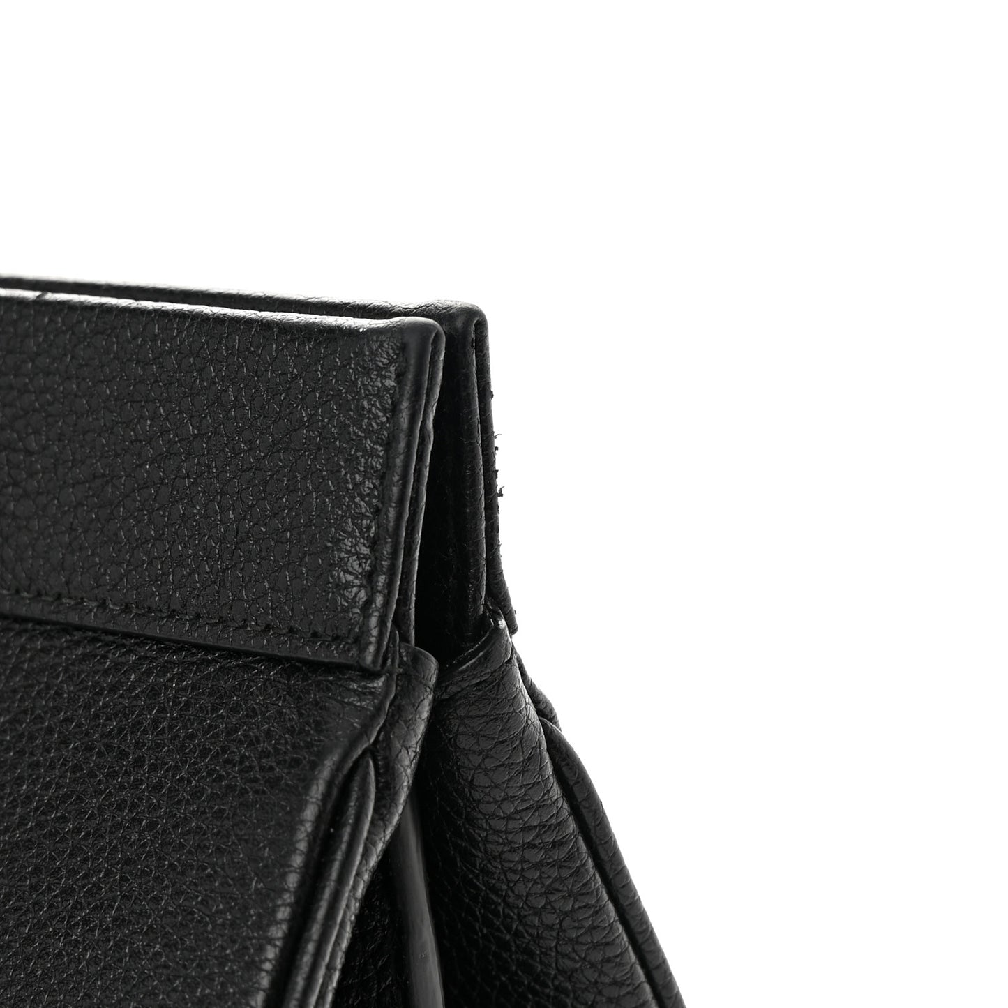 Grainy Calfskin Small Zumi Top Handle Bag Black