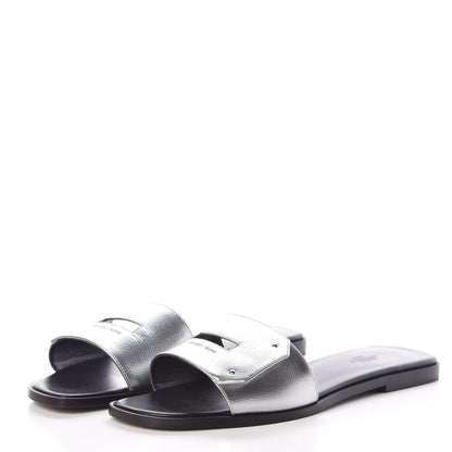 Hermes Epsom View Sandals 41 Argent 3 of 8