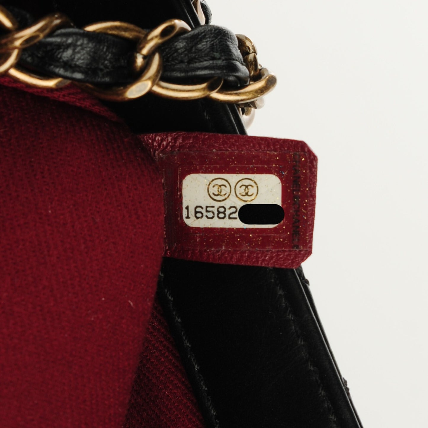 Aged Calfskin Quilted Small Pondichery Flap Black