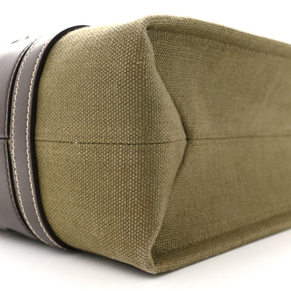 Chloe Linen Calfskin Medium Woody Tote Warm Green 10 of 14