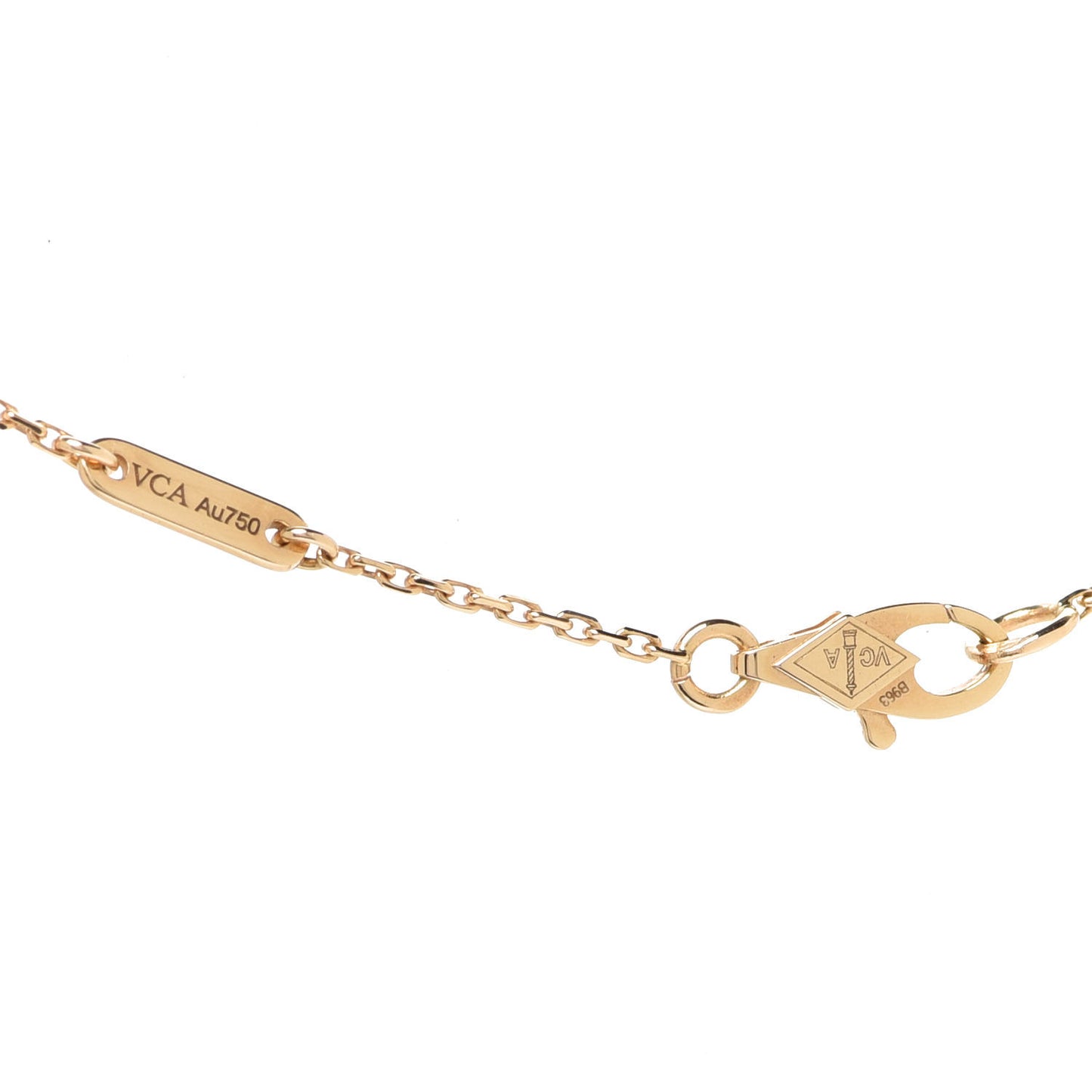 18K Yellow Gold Mother of Pearl Sweet Alhambra Pendant Necklace