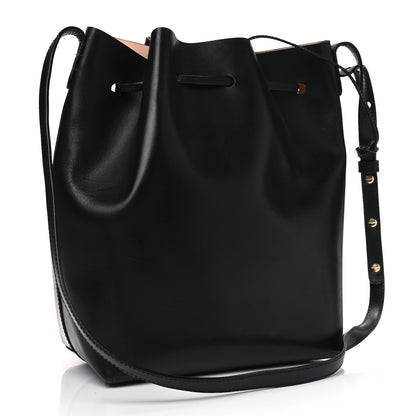 Mansur Gavriel Vegetable Tanned Calfskin Bucket Bag Black Ballerina 2 of 11