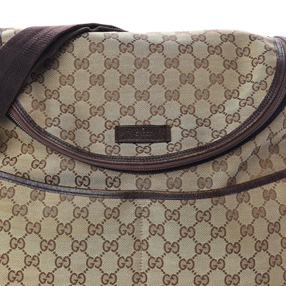 Gucci Monogram Natural Pigskin Large Diaper Bag Beige Ebony Cocoa Dark Chocolate 8 of 10