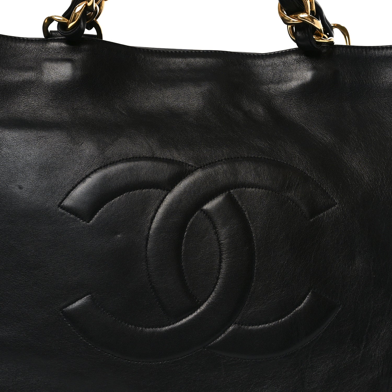 Chanel Lambskin CC Tote Black 9 of 11