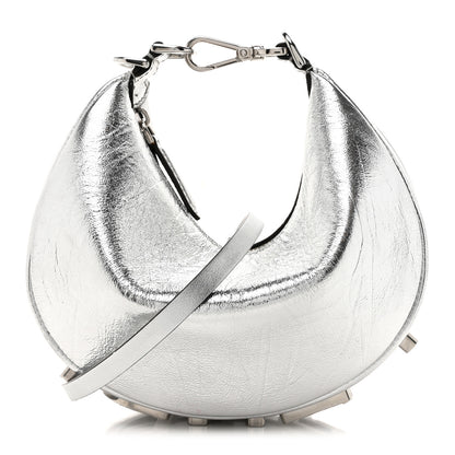 Fendi Rock Millenium Mini Fendigraphy Hobo Bag Argento 1 of 12