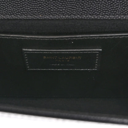 Saint Laurent Grain De Poudre Small Classic Monogram Kate Satchel Black 6 of 10