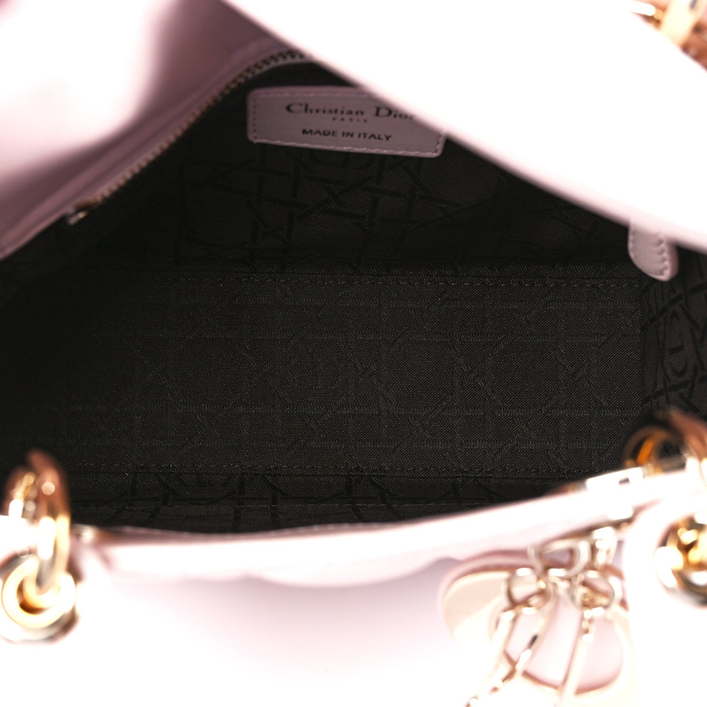 Lambskin Cannage Small Lucky Badges My Lady Dior Pink