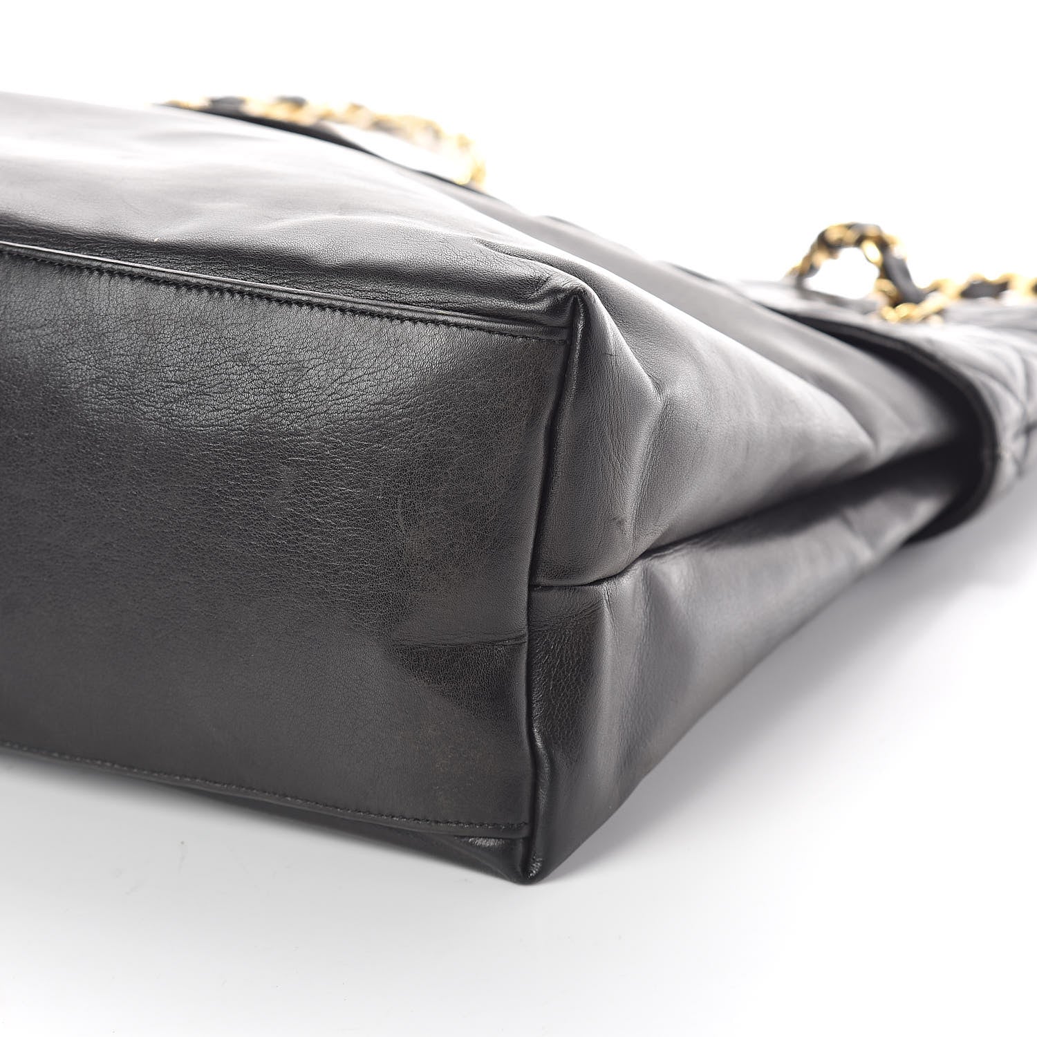 Chanel Calfskin Quilted Large Shoulder Bag Black 11 of 11
