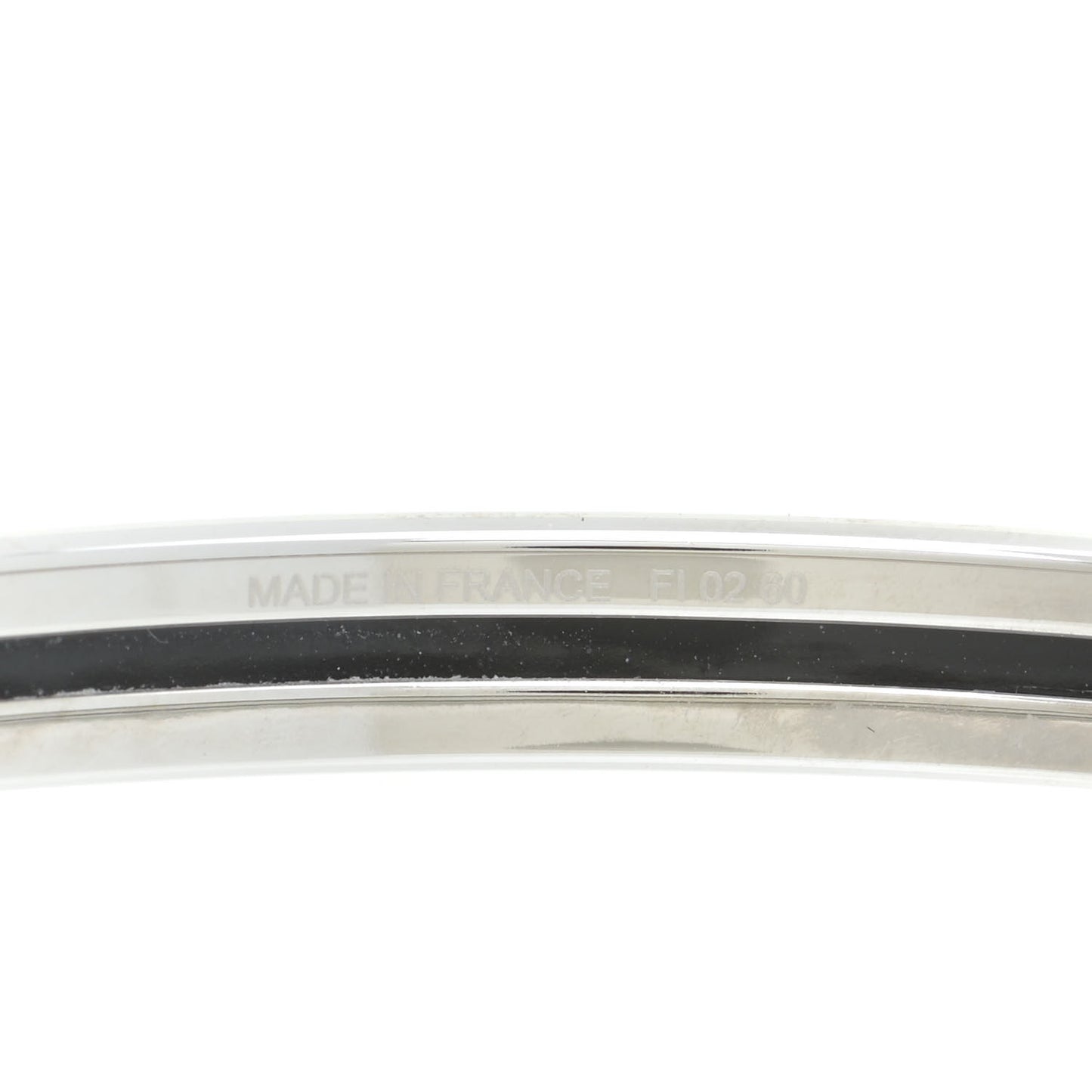 Enamel Printed Extra Narrow Bracelet 62 White