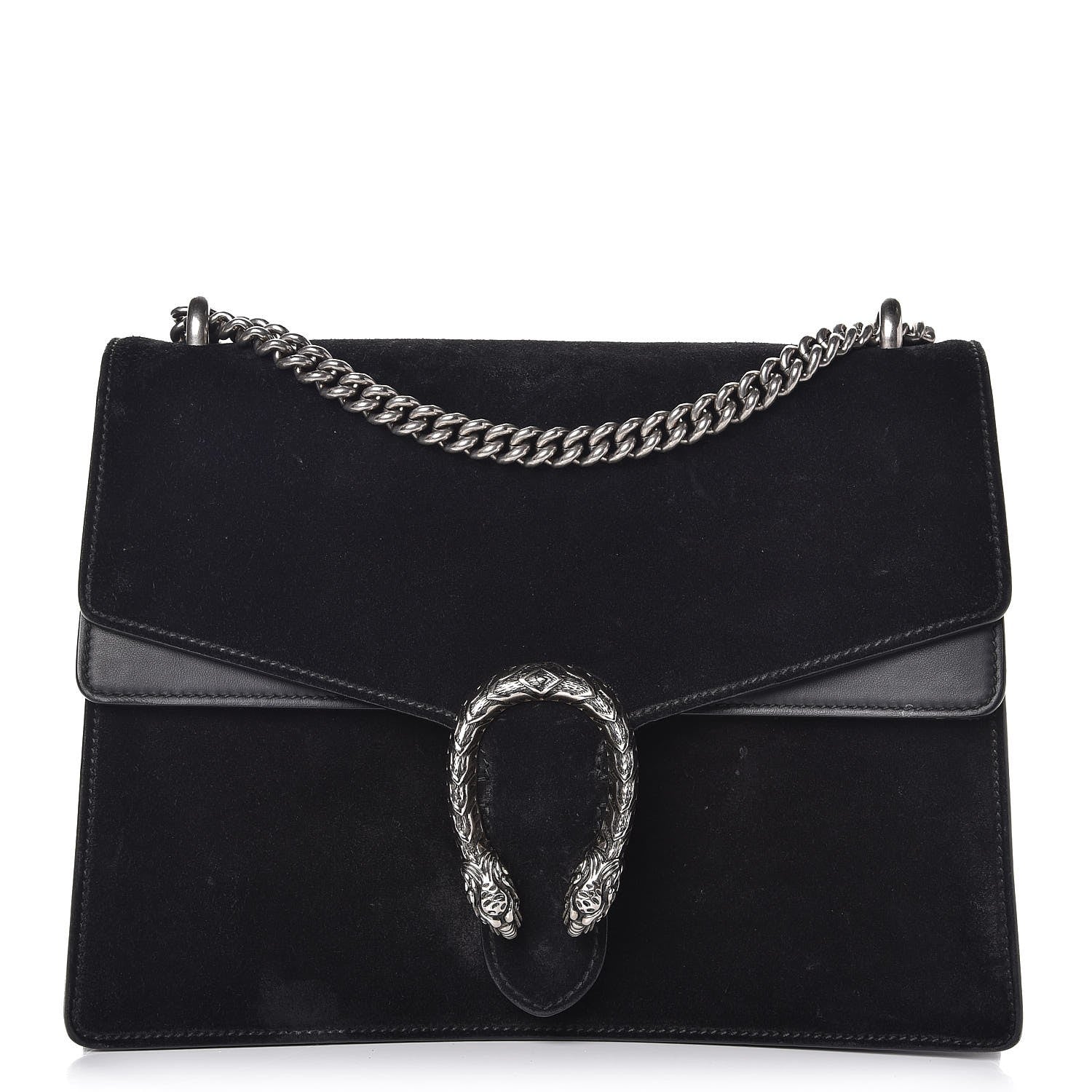 Gucci Suede Medium Dionysus Shoulder Bag Black 1 of 15