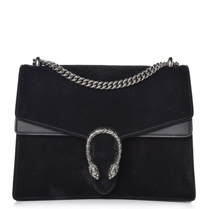 Gucci Suede Medium Dionysus Shoulder Bag Black 1 of 15